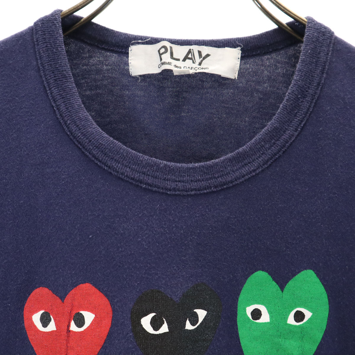 PLAY COMME des GARCONS プレイコムデギャルソン 2012年 日本製 半袖 Tシャツ M ネイビー レディース