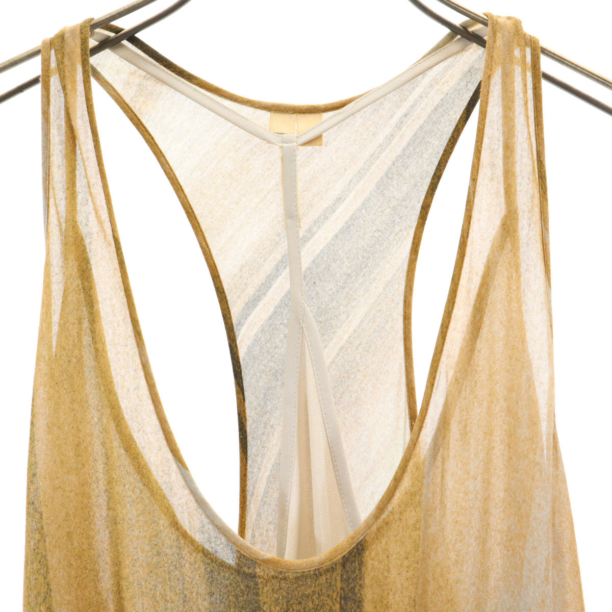 theory セオリー USA製 総柄 ノースリーブ チュニック P ブラウン レディース