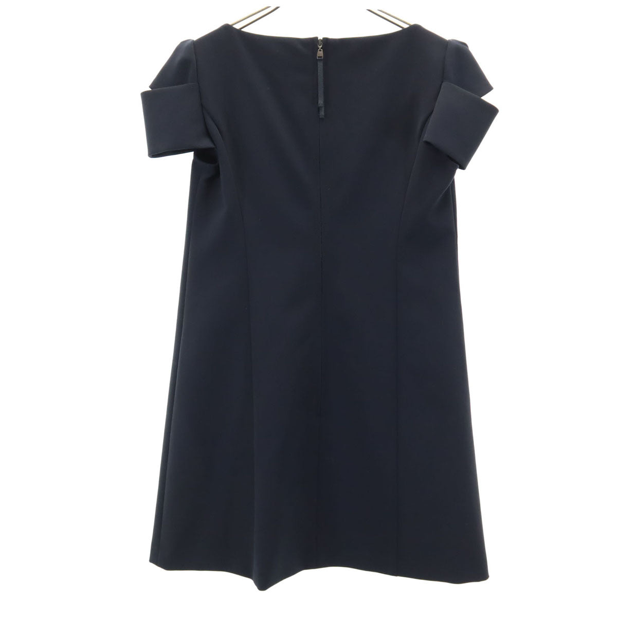 FOXEY NEW YORK フォクシーニューヨーク 日本製 半袖 ミニワンピース 38 濃紺 レディース