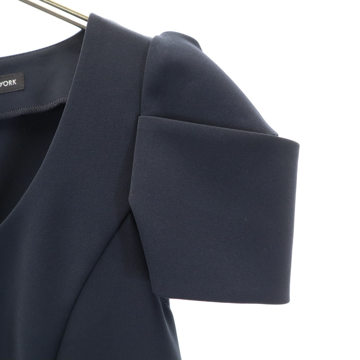 FOXEY NEW YORK フォクシーニューヨーク 日本製 半袖 ミニワンピース 38 濃紺 レディース