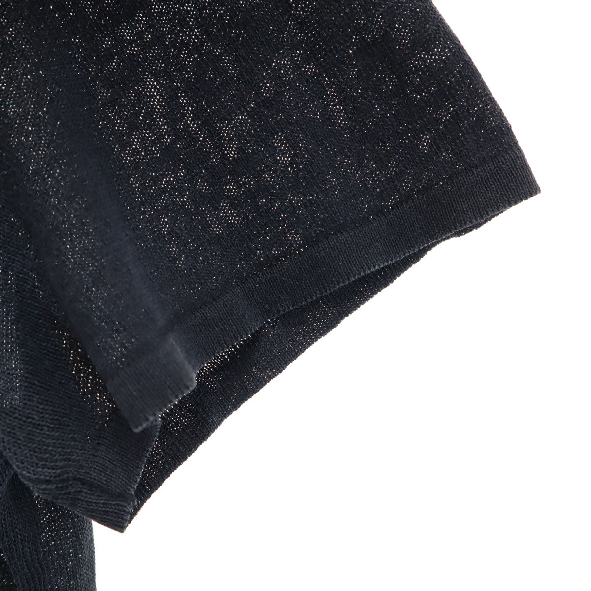 GUCCI グッチ イタリア製 シルク 半袖 ニット M 濃紺 レディース