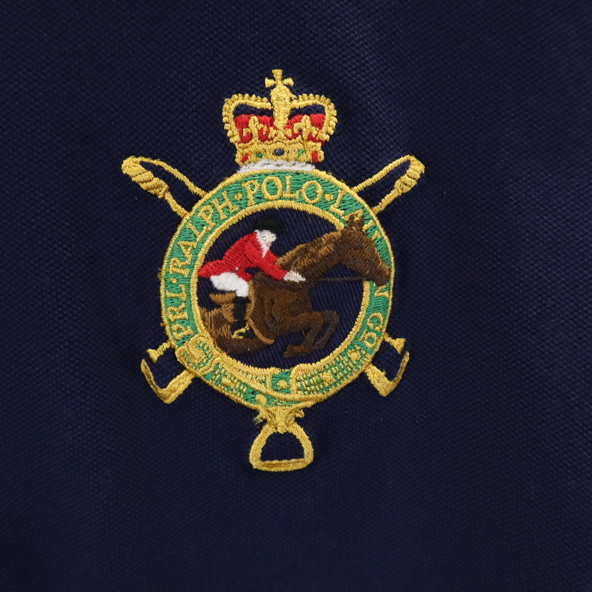 POLO RALPH LAUREN ポロラルフローレン 半袖 ポロシャツ S ネイビー 鹿の子地 レディース