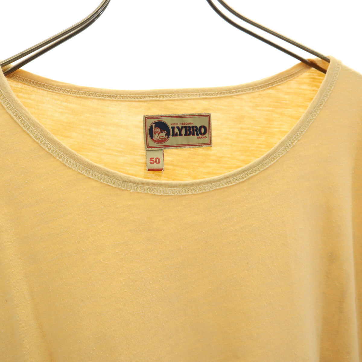 Nigel Cabourn ナイジェルケーボン 半袖 Tシャツ 50 イエロー系 LYBRO メンズ