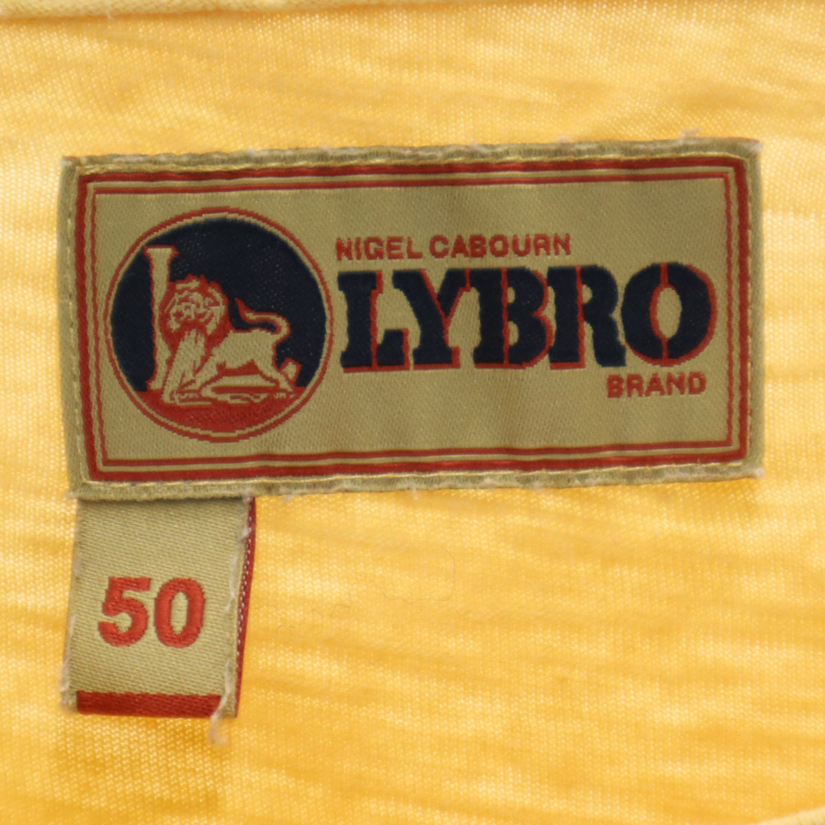 Nigel Cabourn ナイジェルケーボン 半袖 Tシャツ 50 イエロー系 LYBRO メンズ