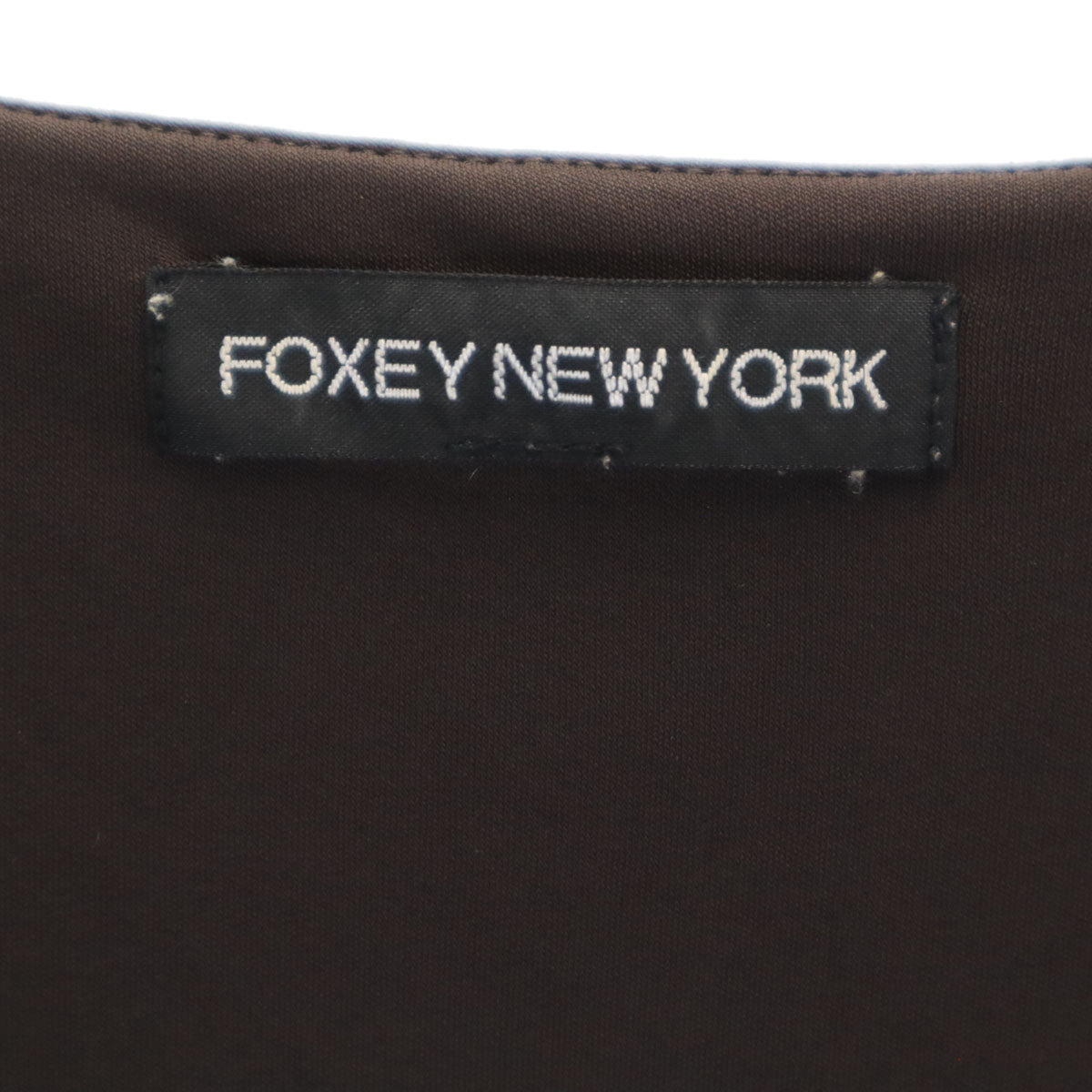 FOXEY NEW YORK フォクシーニューヨーク 日本製 ノースリーブ カットソー ブラウン レディース