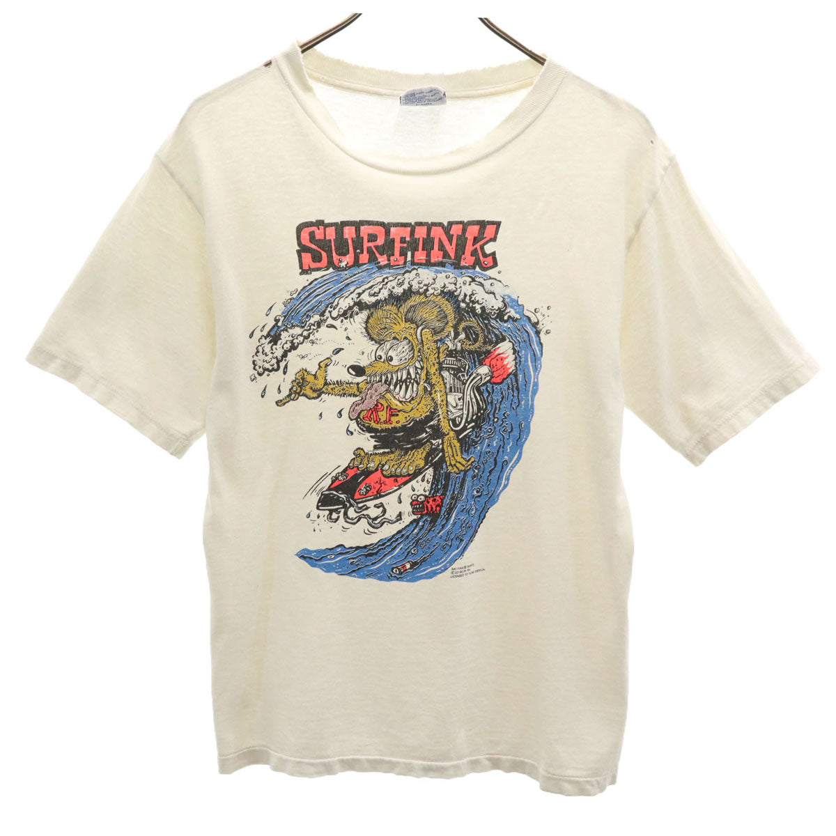 ALL SPORTS オールスポーツ 90s USA製 オールド ラットフィンク 半袖 Tシャツ S ホワイト Rat Fink キャラT メンズ