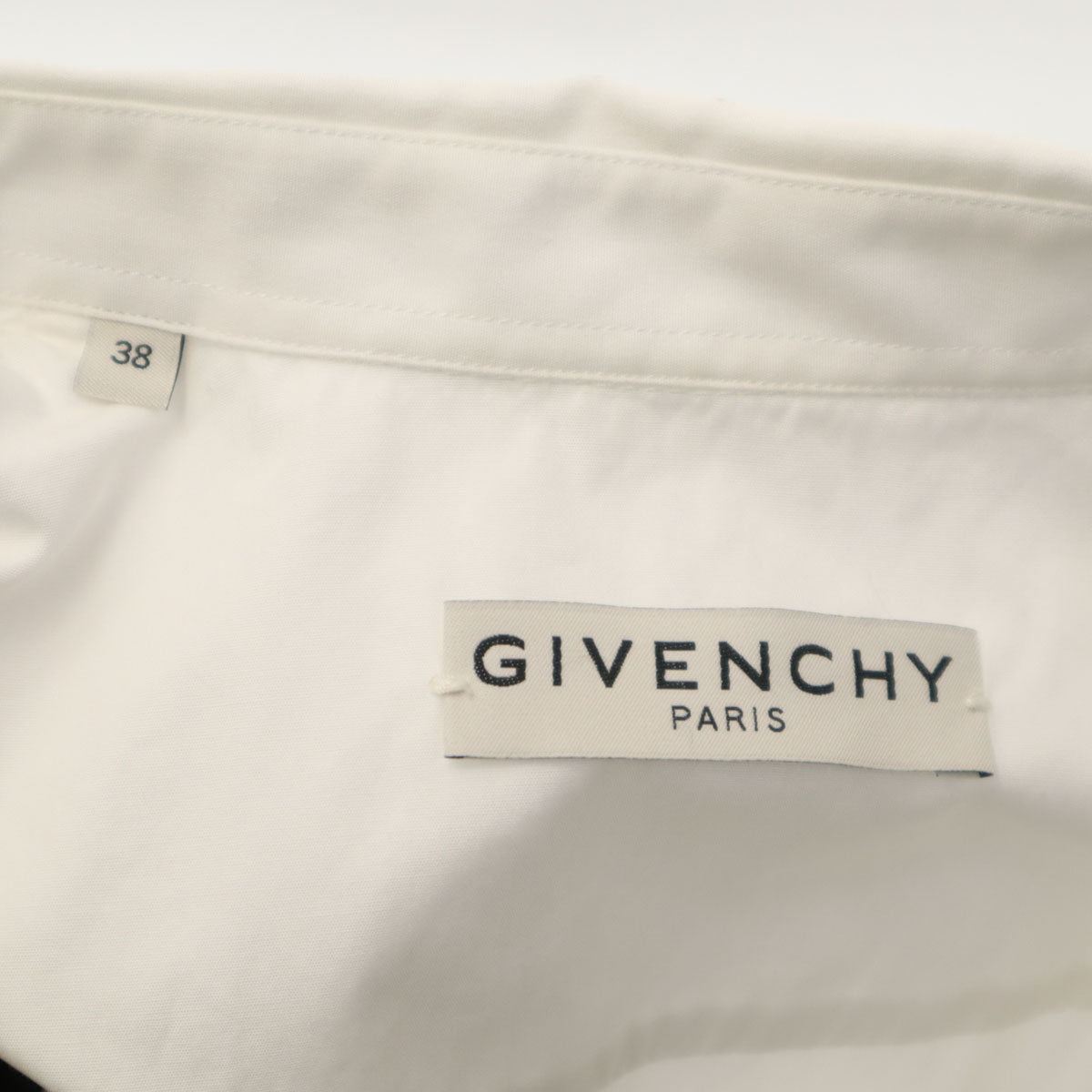 GIVENCHY ジバンシィ ポルトガル製 半袖 コットンシャツ 38 ホワイト メンズ