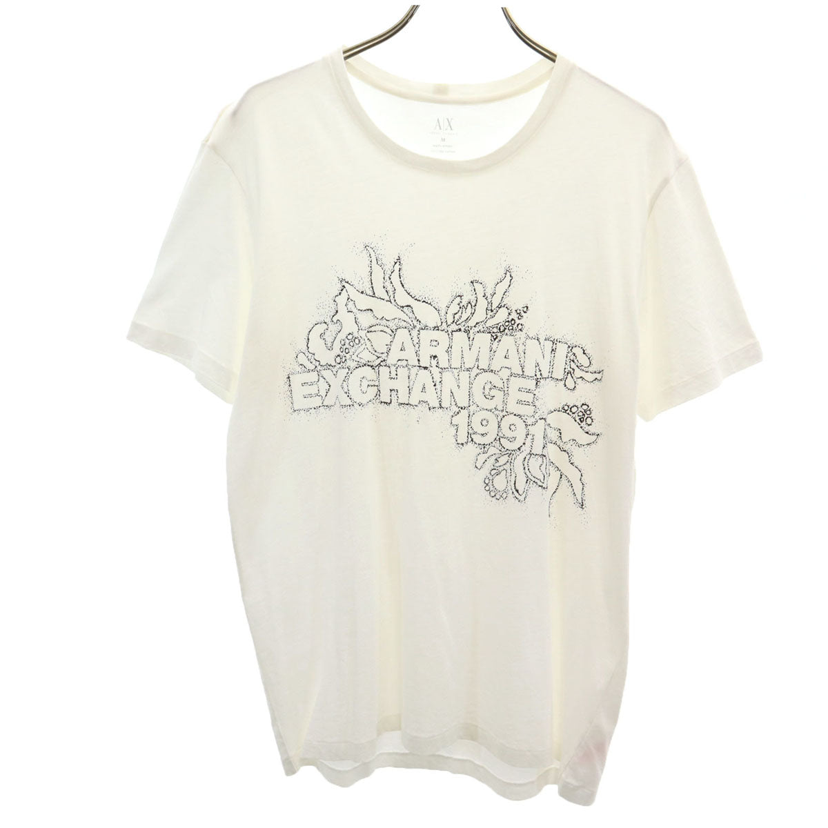 ARMANI EXCHANGE アルマーニエクスチェンジ 半袖 Tシャツ M ホワイト メンズ