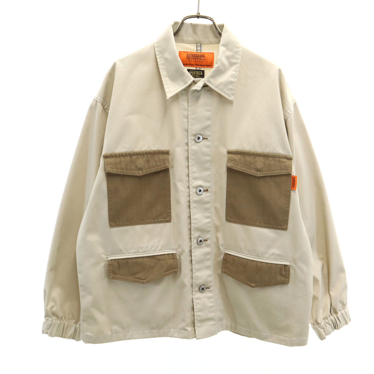 UNIVERSAL OVERALL ユニバーサルオーバーオール 長袖 ワークシャツ F ベージュ メンズ