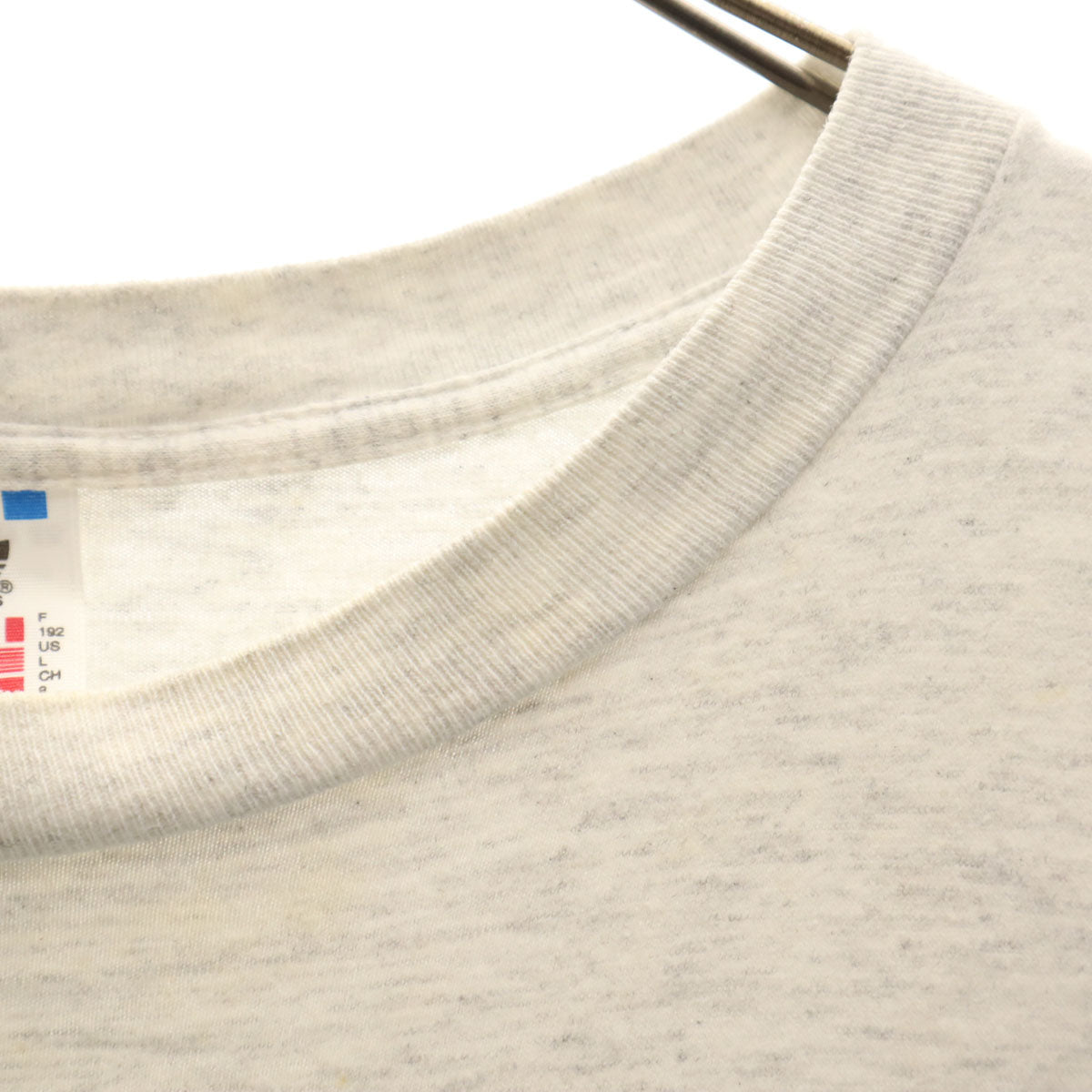 adidas アディダス 90s USA製 オールド トレフォイルロゴ 半袖 Tシャツ L グレー シングルステッチ メンズ