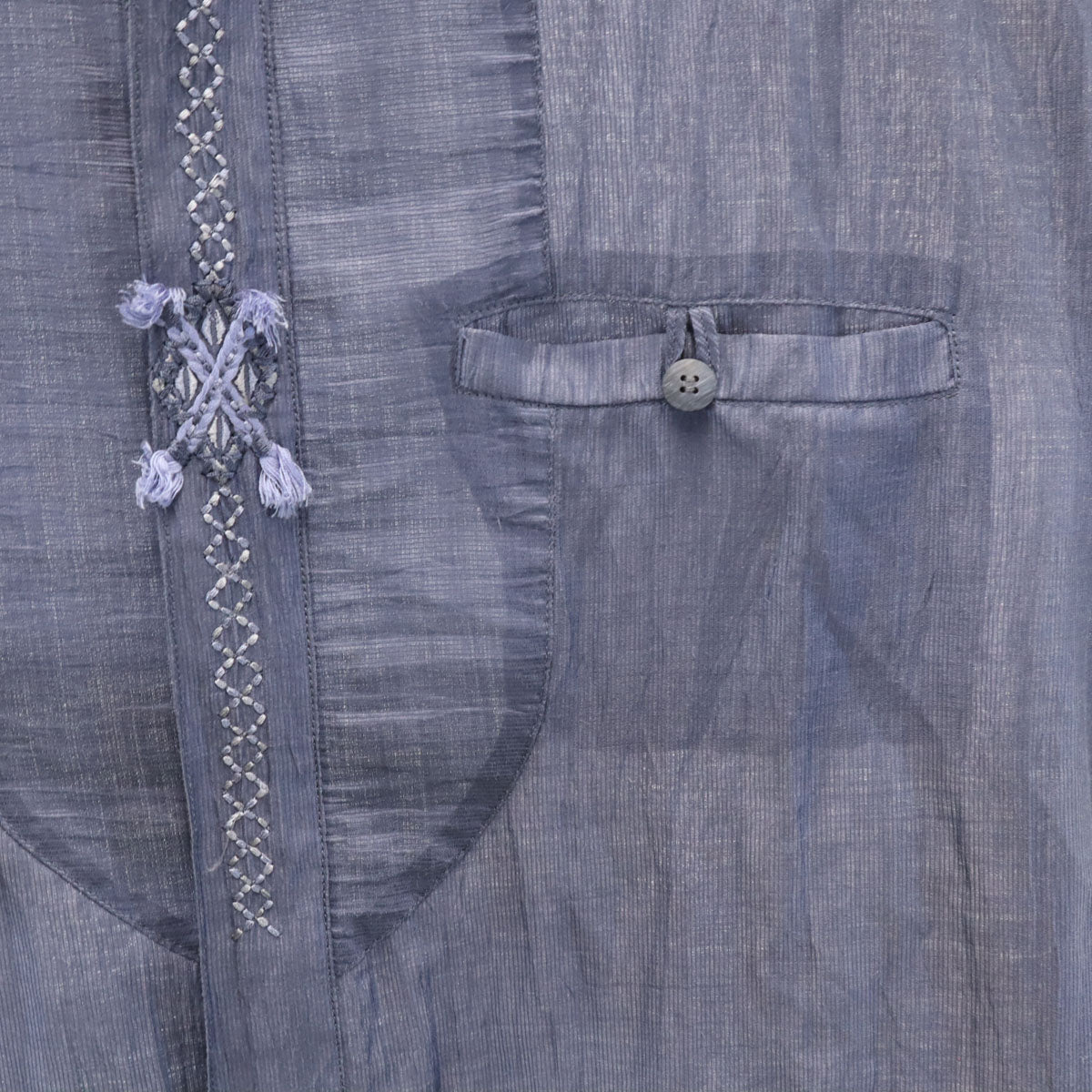 BALENCIAGA SPORT バレンシアガ スポーツ 90s オールド 半袖 ワッシャー加工 バンドカラーシャツ L チャコール メンズ