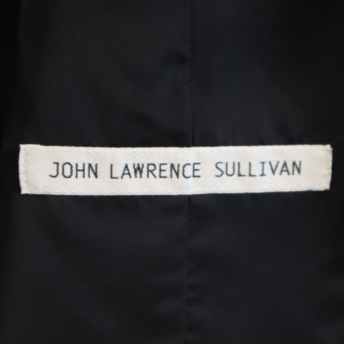 JOHN LAWRENCE SULLIVAN ジョンローレンスサリバン 日本製 シルクブレンド ストライプ柄 ジレベスト 36 ブラック メンズ