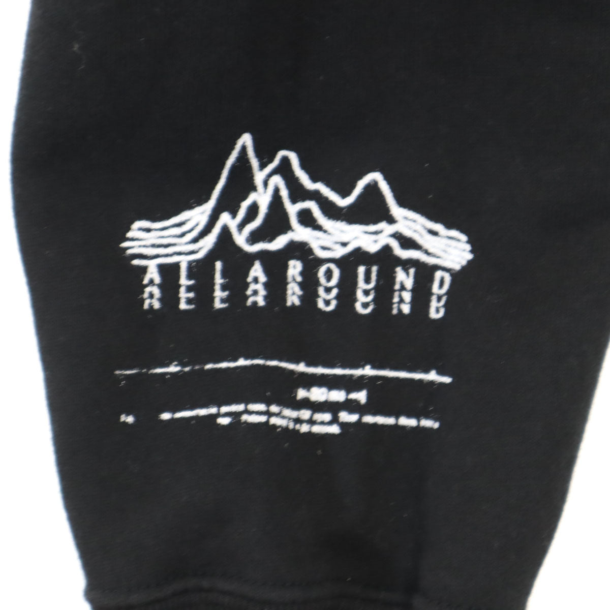 ALLAROUND オールアラウンド 長袖 スウェット トレーナー ブラック メンズ