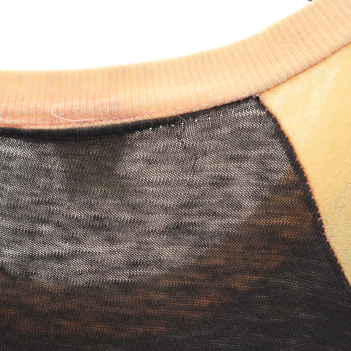 AZIA エイジア 80s パキ綿 5分袖 Tシャツ チャコールグレー バンT ロックバンド エイジア メンズ