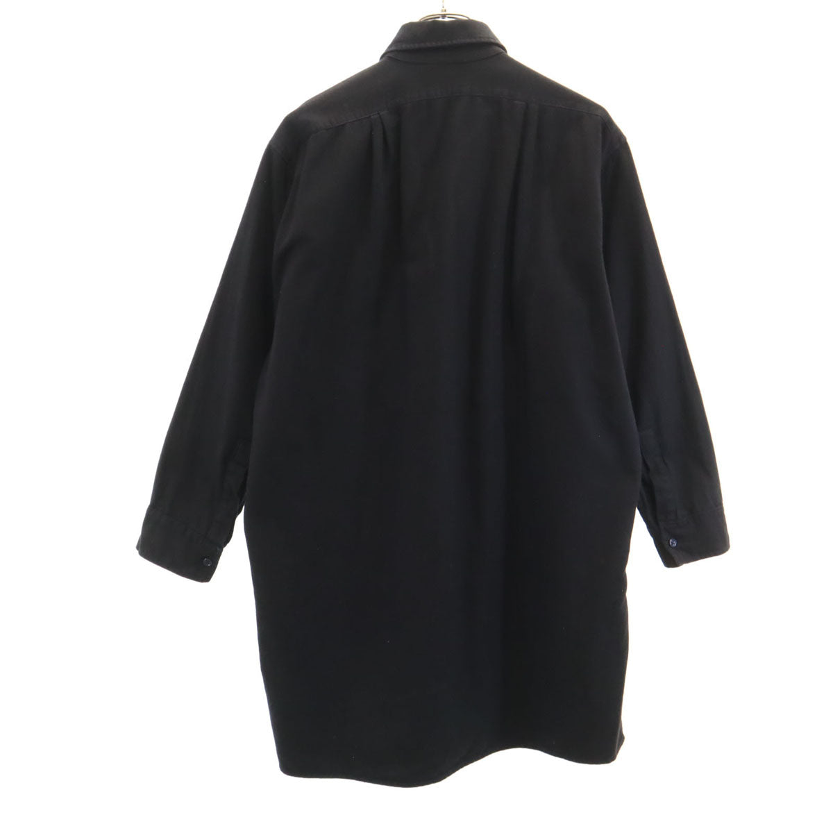 長袖 ヘビーウェイト プルオーバー シャツ ブラック メンズ