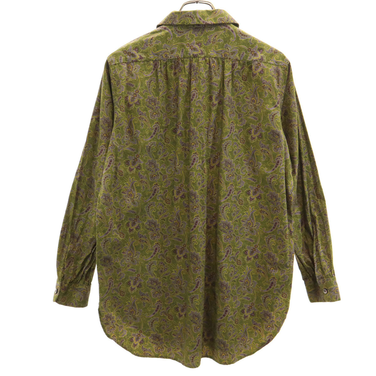 Engineered Garments エンジニアードガーメンツ USA製 ペイズリー柄 長袖 コットンシャツ 1 カーキ メンズ