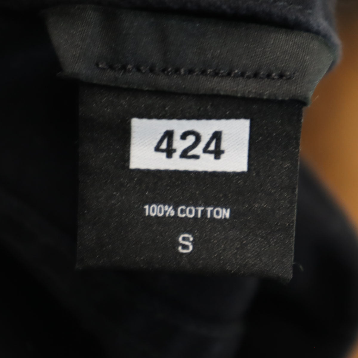 424 フォートゥーフォー ブリーチ加工 トラッカー ジャケット S ブラック メンズ