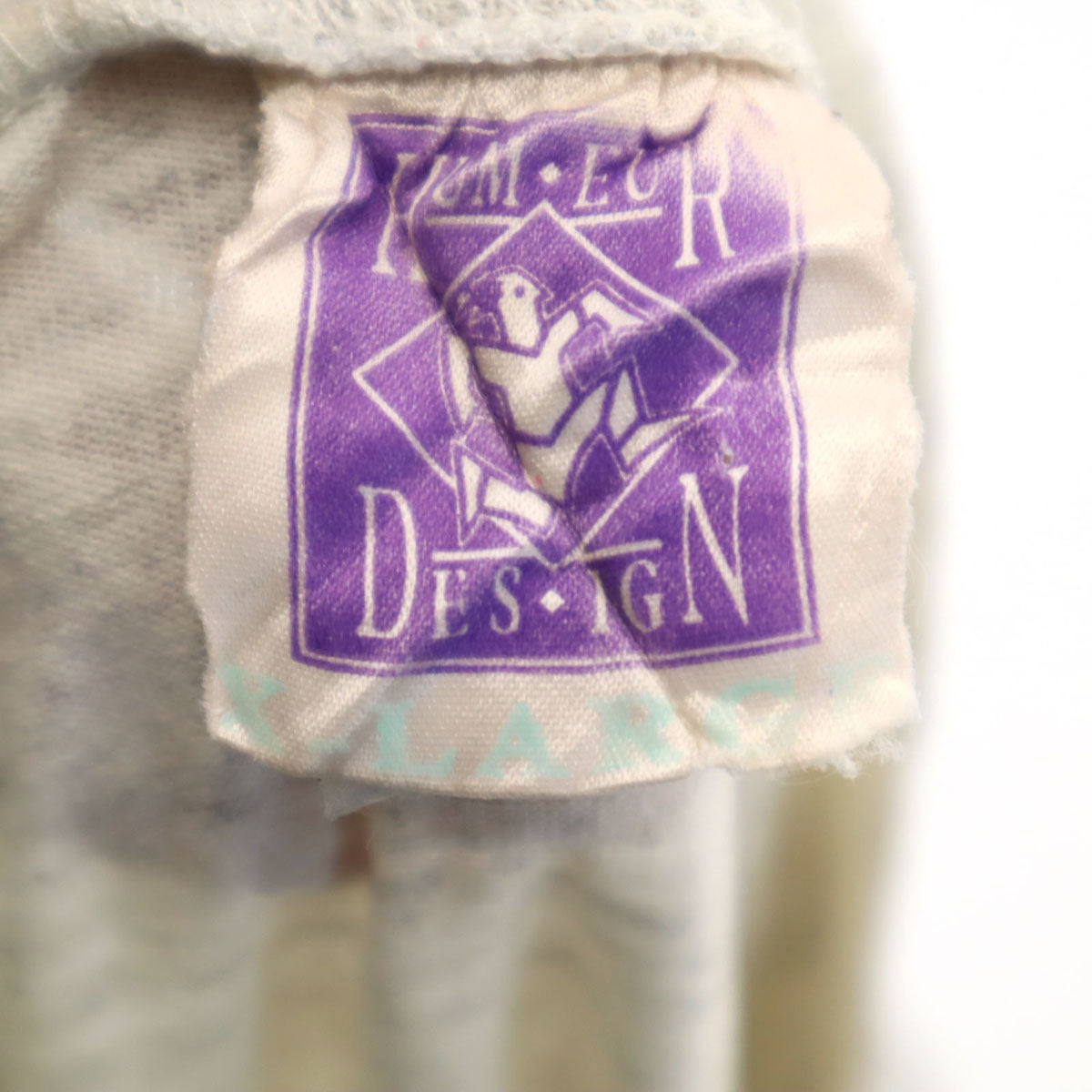 HUMEUR DESIGN 90s カナダ製 オールド メッセージ プリント 半袖 Tシャツ XL グレー シングルステッチ メンズ