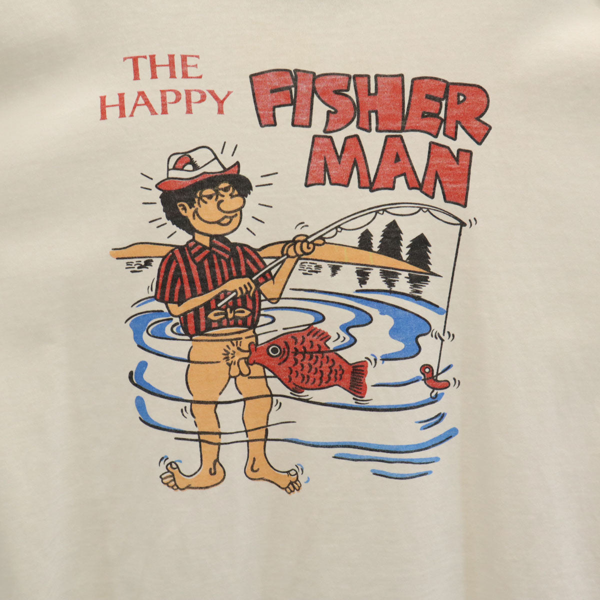 FUNNY ファニー オールド フィッシャーマン 半袖 Tシャツ XXL ホワイト ビッグサイズ メンズ