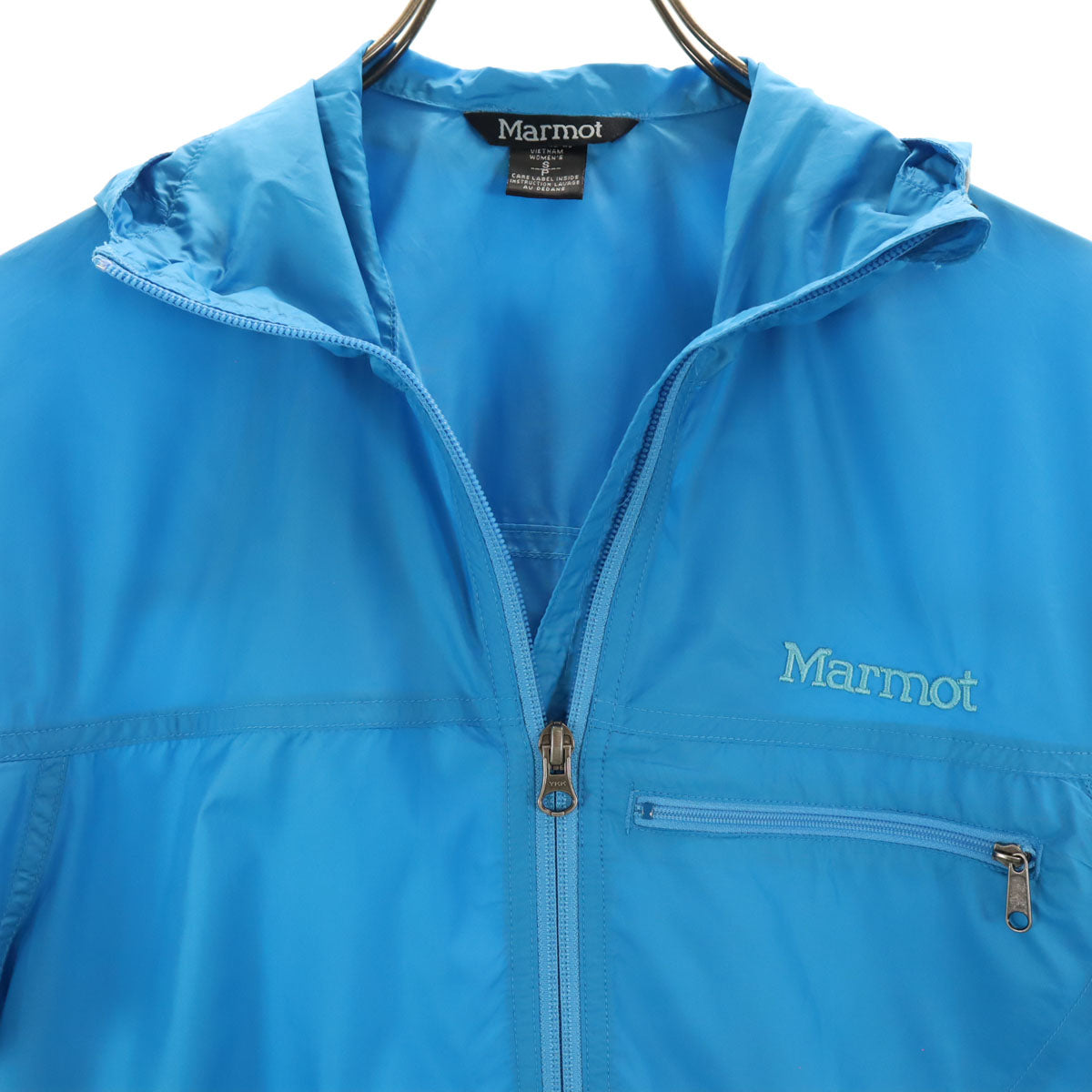 MARMOT マーモット ウインドブレーカー S 水色 ジャケット ポケッタブル アウトドア レディース