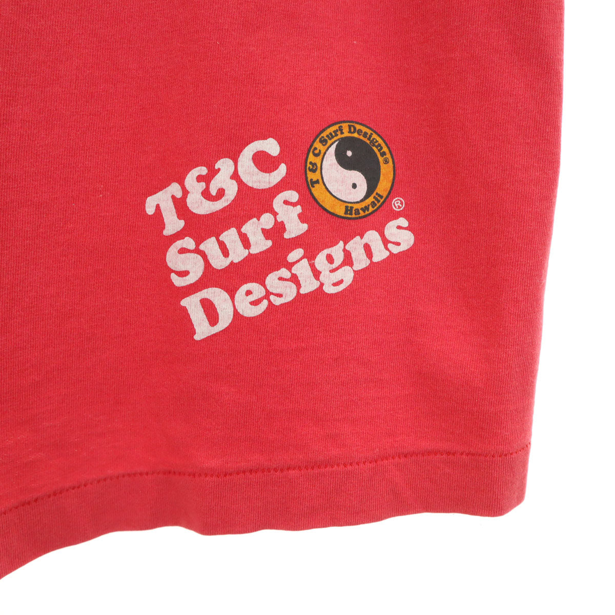 Town&Country タウンアンドカントリー プリント 半袖 Tシャツ L 赤 メンズ