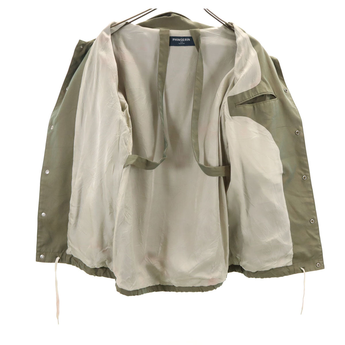 PHINGERIN フィンガリン 日本製 コーチジャケット S カーキグリーン メンズ