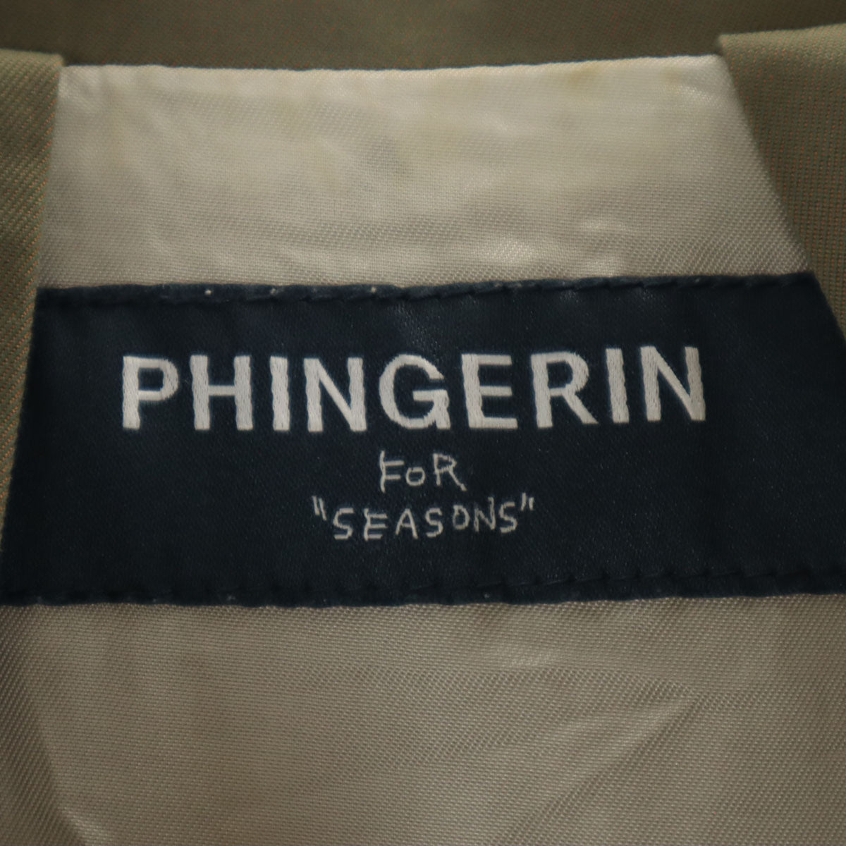 PHINGERIN フィンガリン 日本製 コーチジャケット S カーキグリーン メンズ