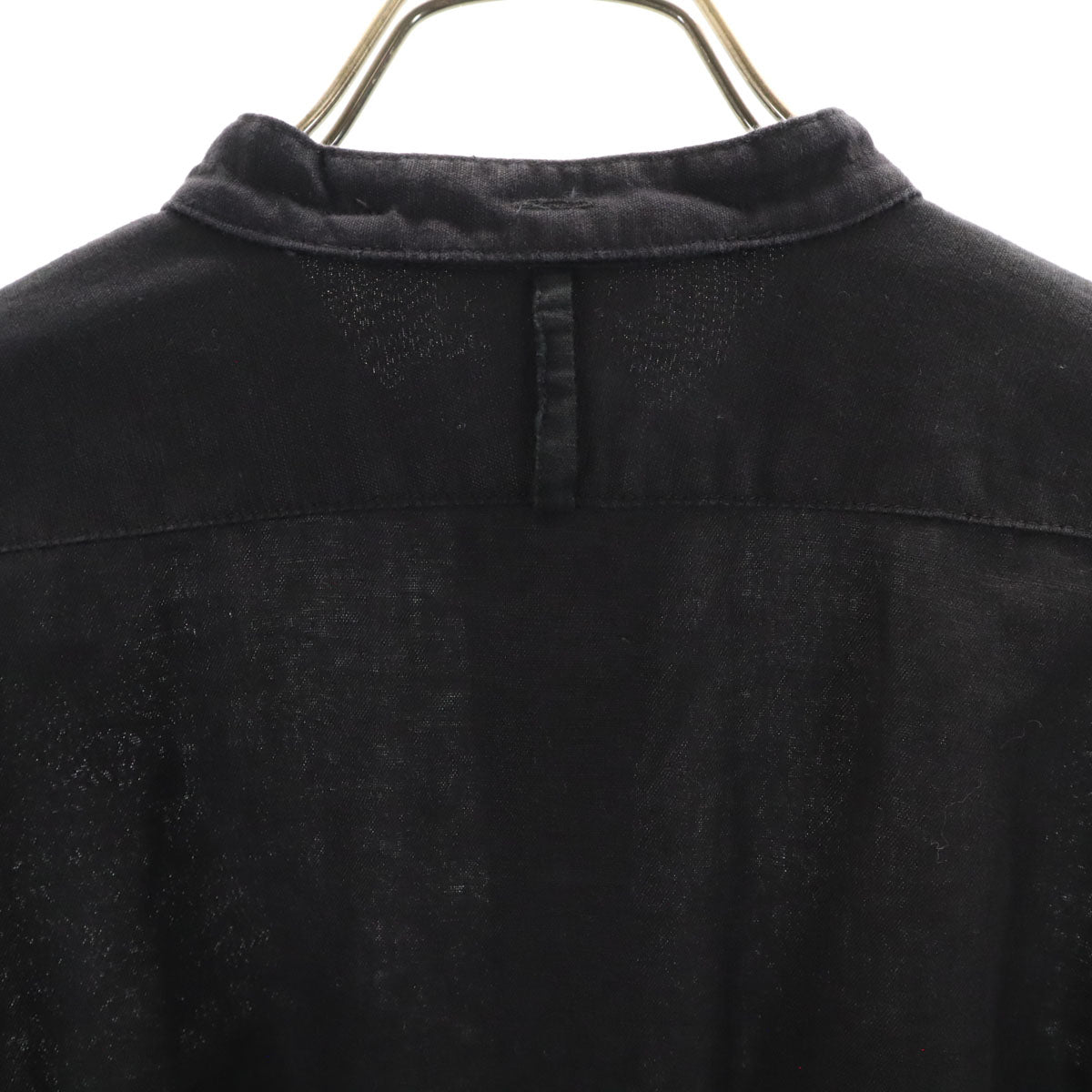 ENGINEERED GARMENTS エンジニアドガーメンツ USA製 リネンブレンド 長袖 ハーフボタン シャツ XS 黒 プルオーバー メンズ