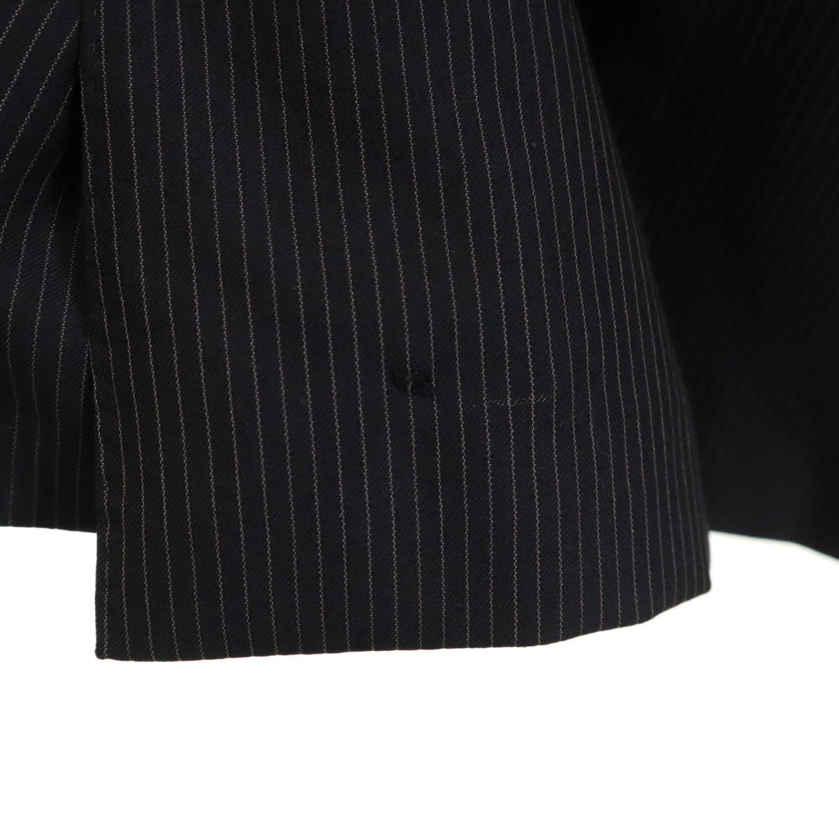 TOMORROWLAND トゥモローランド ウールブレンド ストライプ柄 長袖 テーラードジャケット 44 ネイビー メンズ