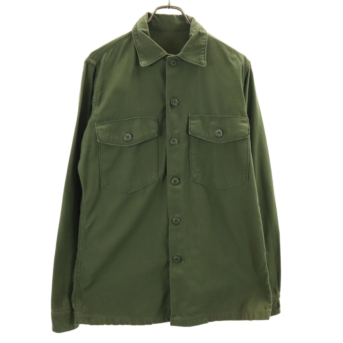 US ARMY アメリカ軍 60s ヴィンテージ DSA ユーティリティー 長袖 ミリタリーシャツ カーキ メンズ