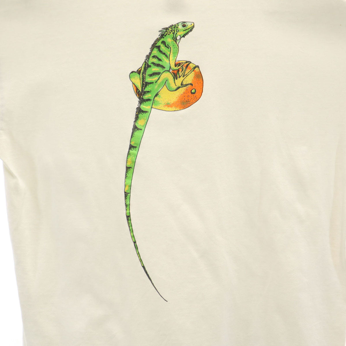 HARD LAVA 90s オールド バック トカゲ プリント 半袖 Tシャツ M ホワイト 爬虫類 メンズ