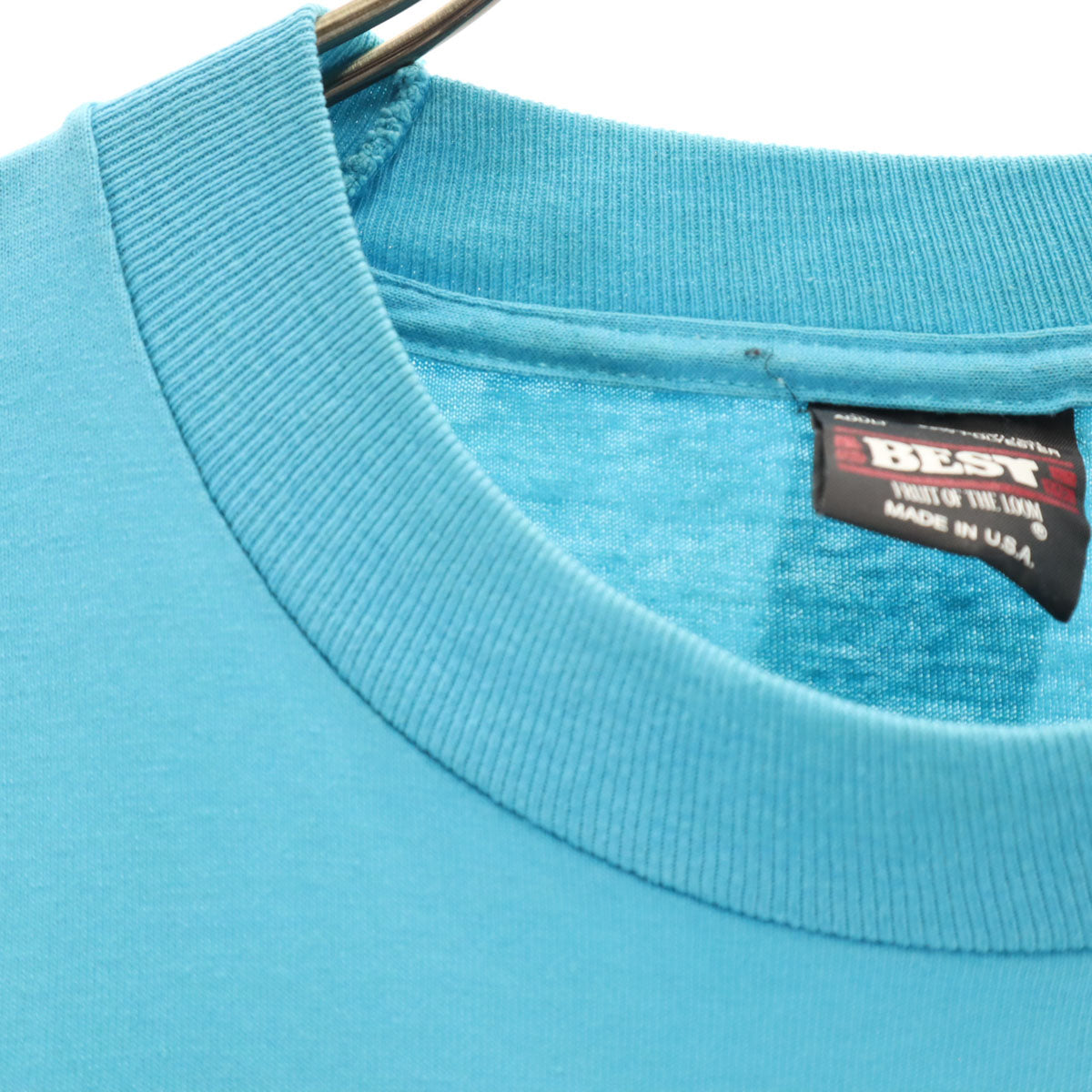 FRUIT OF THE LOOM BEST フルーツオブザルーム ベスト 90s USA製 オールド STOOGES SPORTS BAR 半袖 Tシャツ L 水色 シングルステッチ メンズ