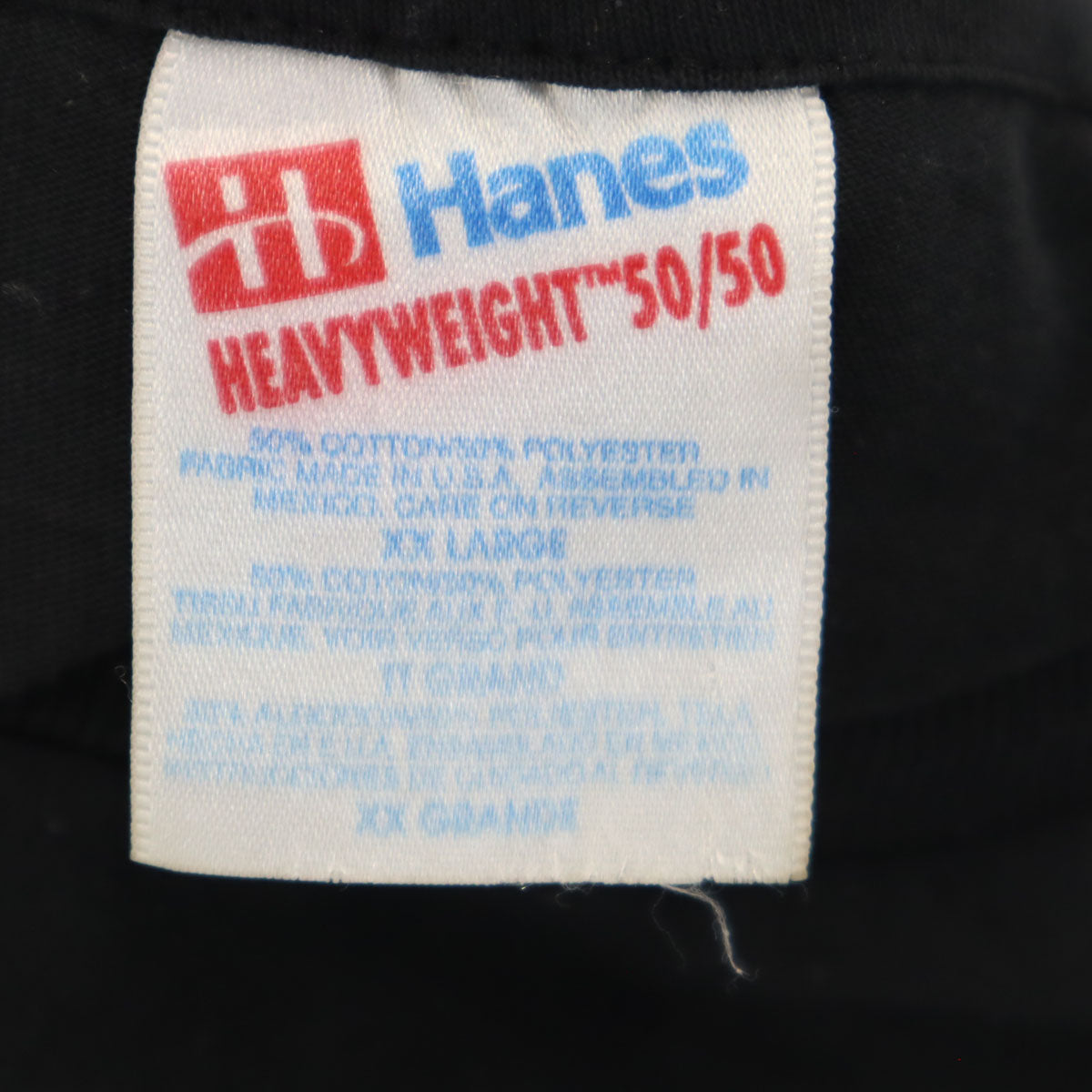 Hanes ヘインズ 90s オールド USA製 アニマル柄 半袖 Tシャツ XXL ブラック シングルステッチ ビッグサイズ メンズ