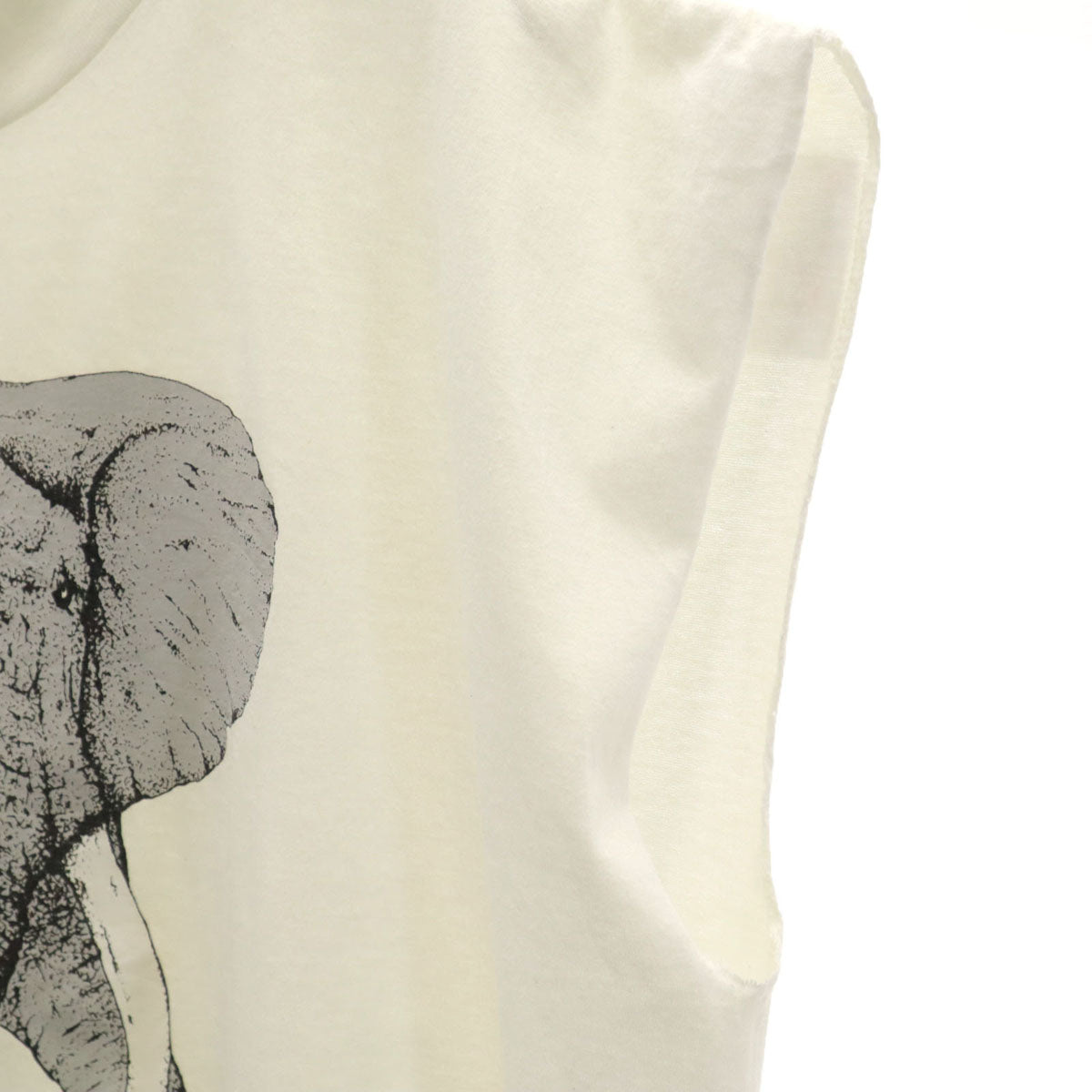 VINTAGE ヴィンテージ 80s USA製 エレファント タンクトップ XL ホワイト アニマル柄 象 メンズ