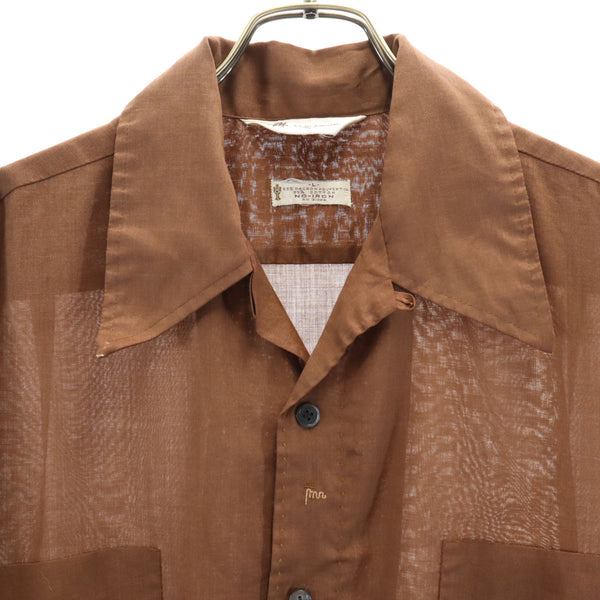 【70s】USA製　ヴィンテージ　開襟　半袖シャツ　L◆古着ヴィンテージ アメリカ古着 ビンテージ オープンカラーシャツ 半袖シャツ 60〜70年代