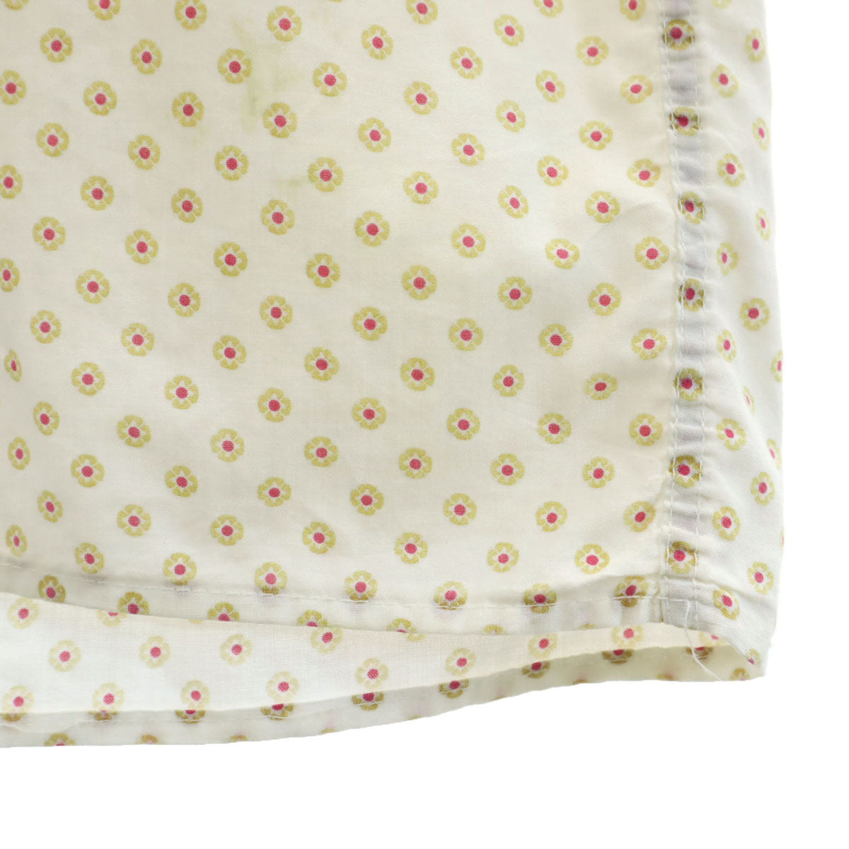 Style Guild 60s ヴィンテージ 総柄 半袖 オープンカラーシャツ S 生成り メンズ