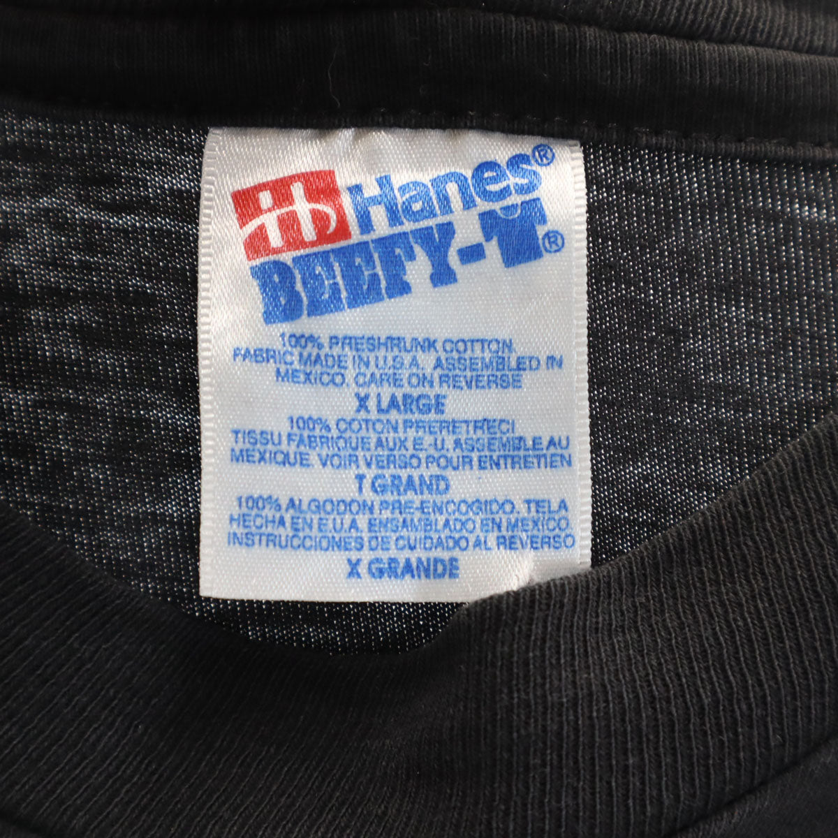 Hanes ヘインズ 90s オールド USA製 US NAVY 海軍 DESTINY IN SPACE 半袖 Tシャツ XL ブラック BEEFY-T シングルステッチ メンズ