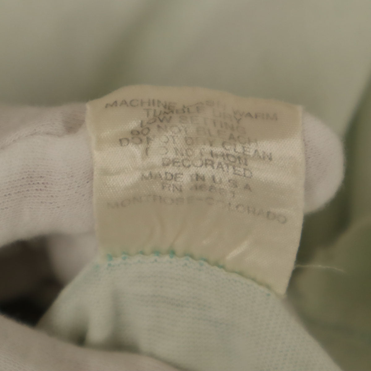 HABITAT ハビタット 90s USA製 オールド オオカミ 半袖 Tシャツ M グリーンホワイト系 シングルステッチ アニマル柄 メンズ