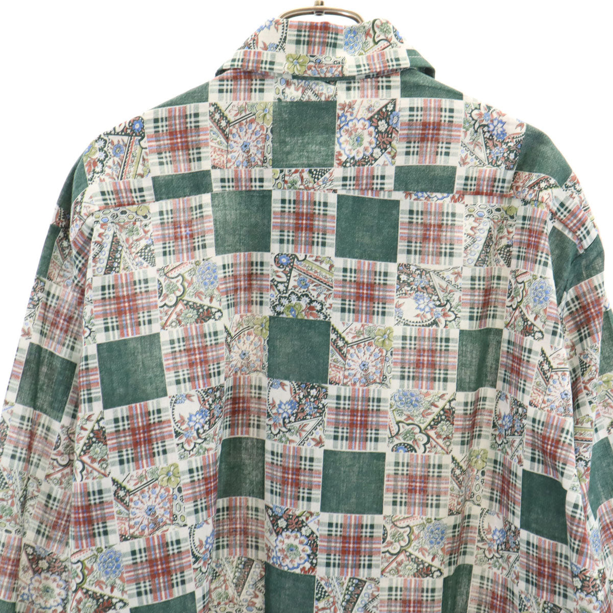 Bellcralt 70s ヴィンテージ チェック柄 長袖 シャツ L ホワイト デッドストック メンズ