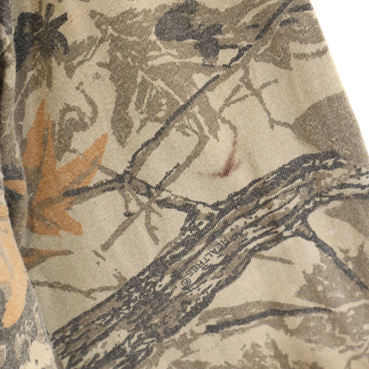 RED HEAD レッドヘッド 90s USA製 オールド リアルツリー柄 長袖 モックタートルネック Tシャツ L ブラウン ロンT メンズ