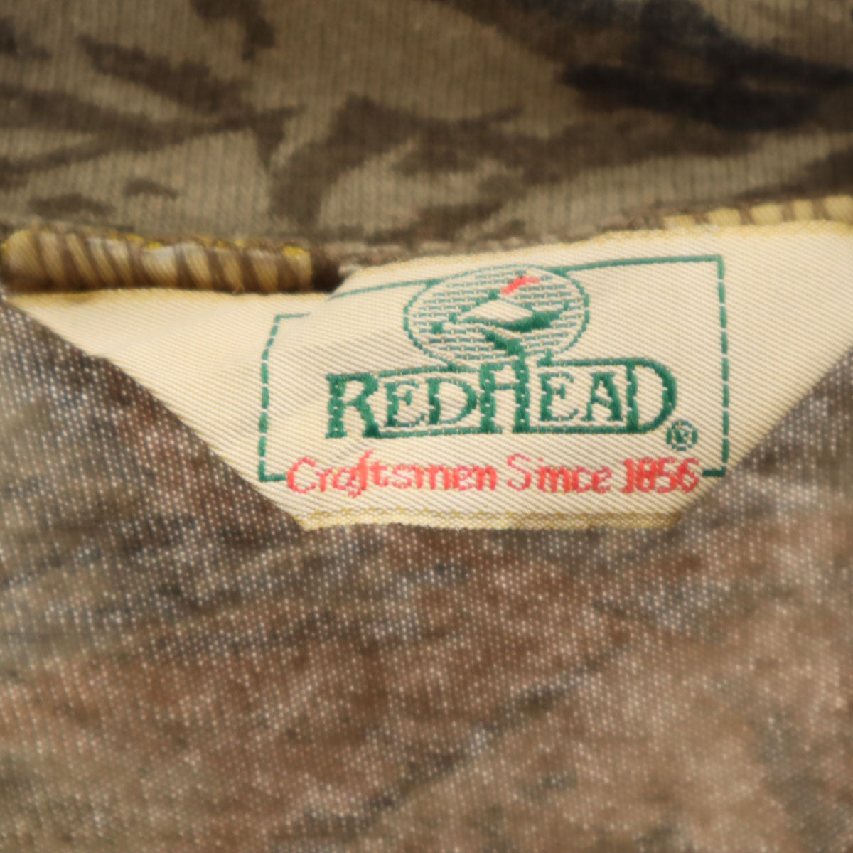 RED HEAD レッドヘッド 90s USA製 オールド リアルツリー柄 長袖 モックタートルネック Tシャツ L ブラウン ロンT メンズ