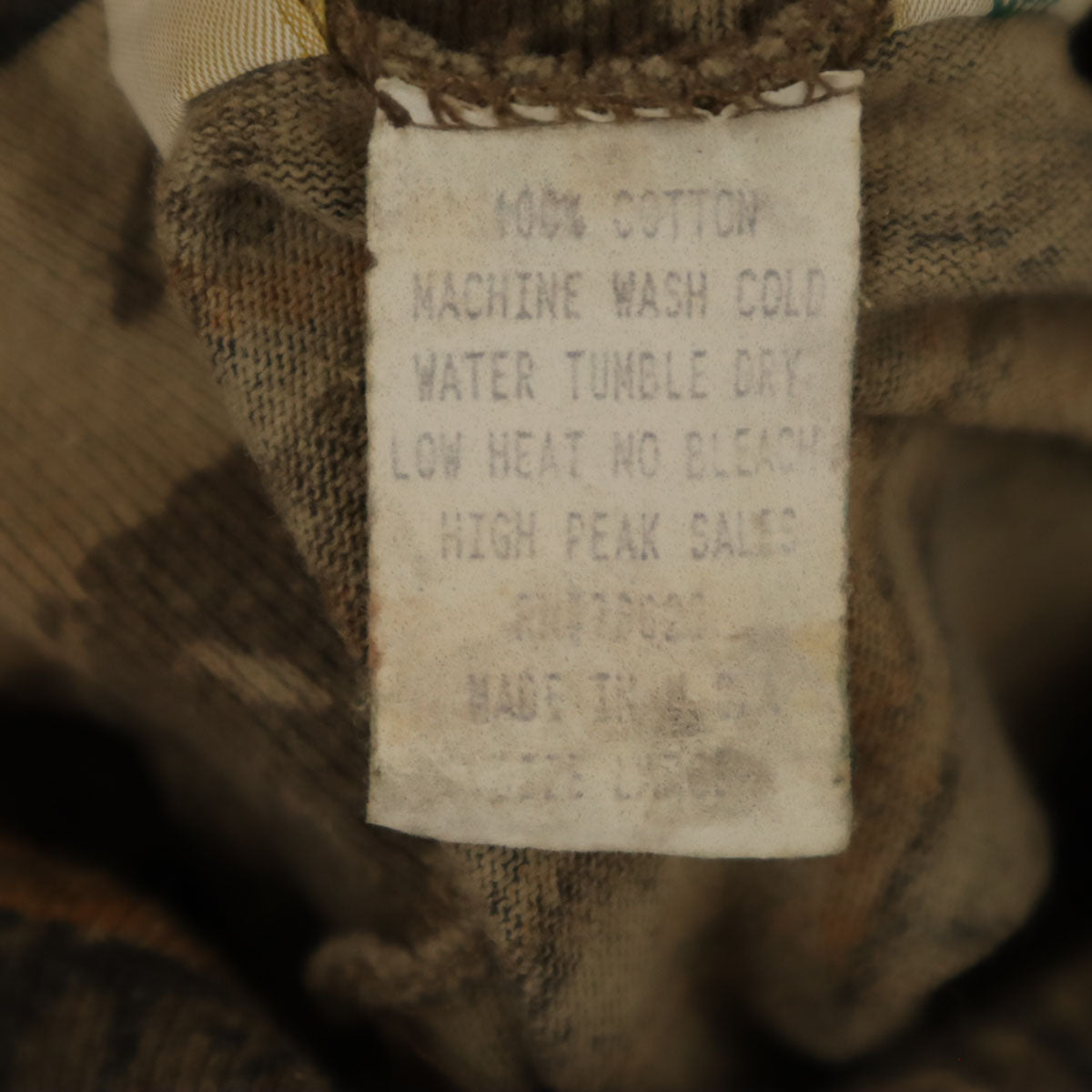 RED HEAD レッドヘッド 90s USA製 オールド リアルツリー柄 長袖 モックタートルネック Tシャツ L ブラウン ロンT メンズ