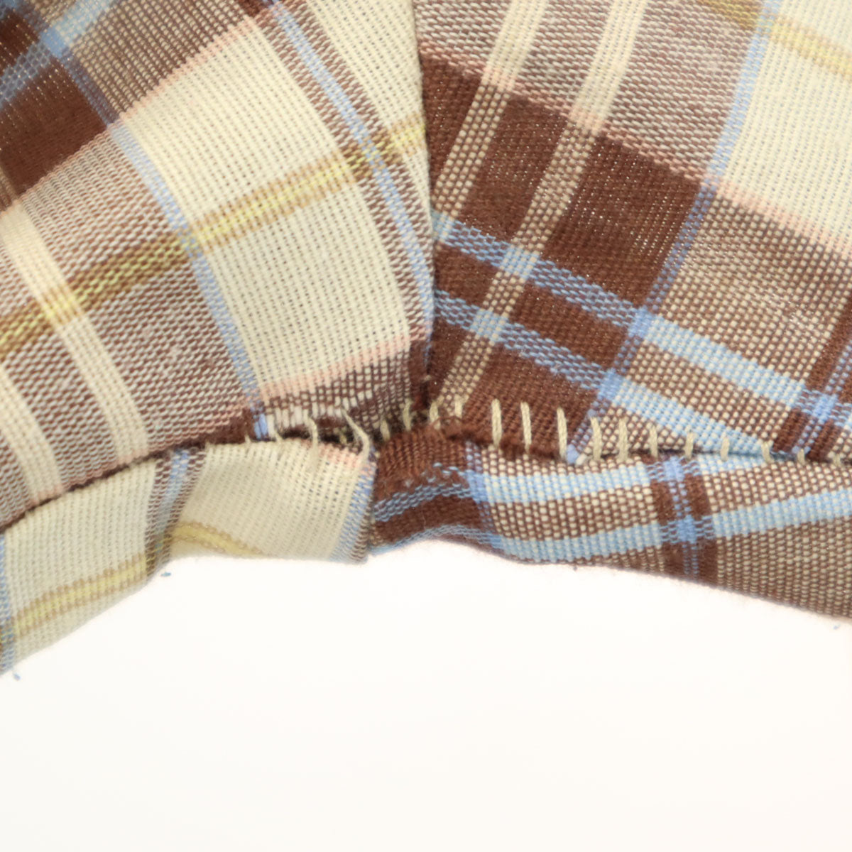 Sears シアーズ 70s USA製 ヴィンテージ チェック柄 長袖 CPO シャツ L ブラウン メンズ