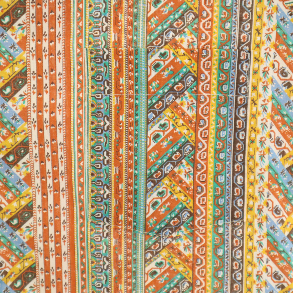 ARROW アロー 70s ヴィンテージ 総柄 長袖 シャツ 15 オレンジ系 メンズ