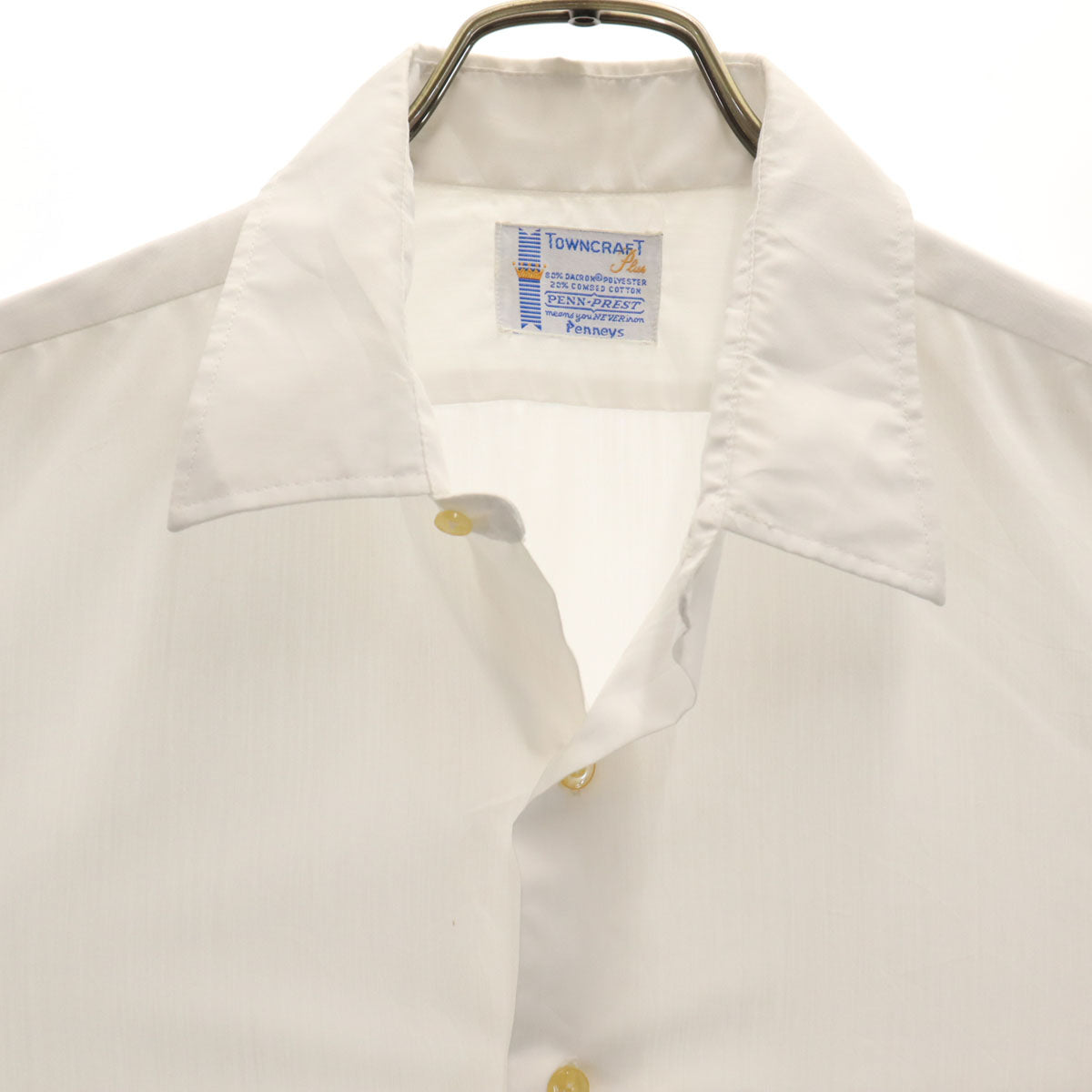 TOWNCRAFT タウンクラフト 70s ヴィンテージ 長袖 シャツ ホワイト PENNEYS メンズ