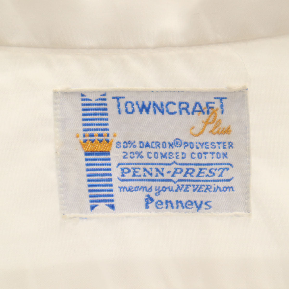 TOWNCRAFT タウンクラフト 70s ヴィンテージ 長袖 シャツ ホワイト PENNEYS メンズ