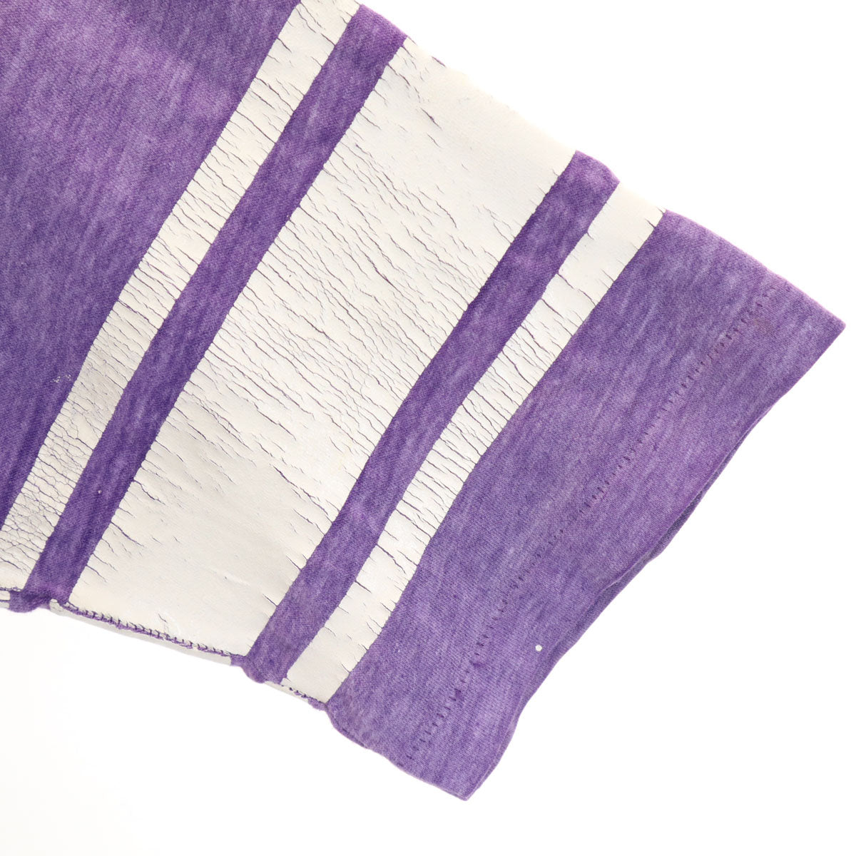 adidas アディダス 80s USA製 ヴィンテージ トレフォイルロゴ 5分袖 Vネック Tシャツ パープル メンズ