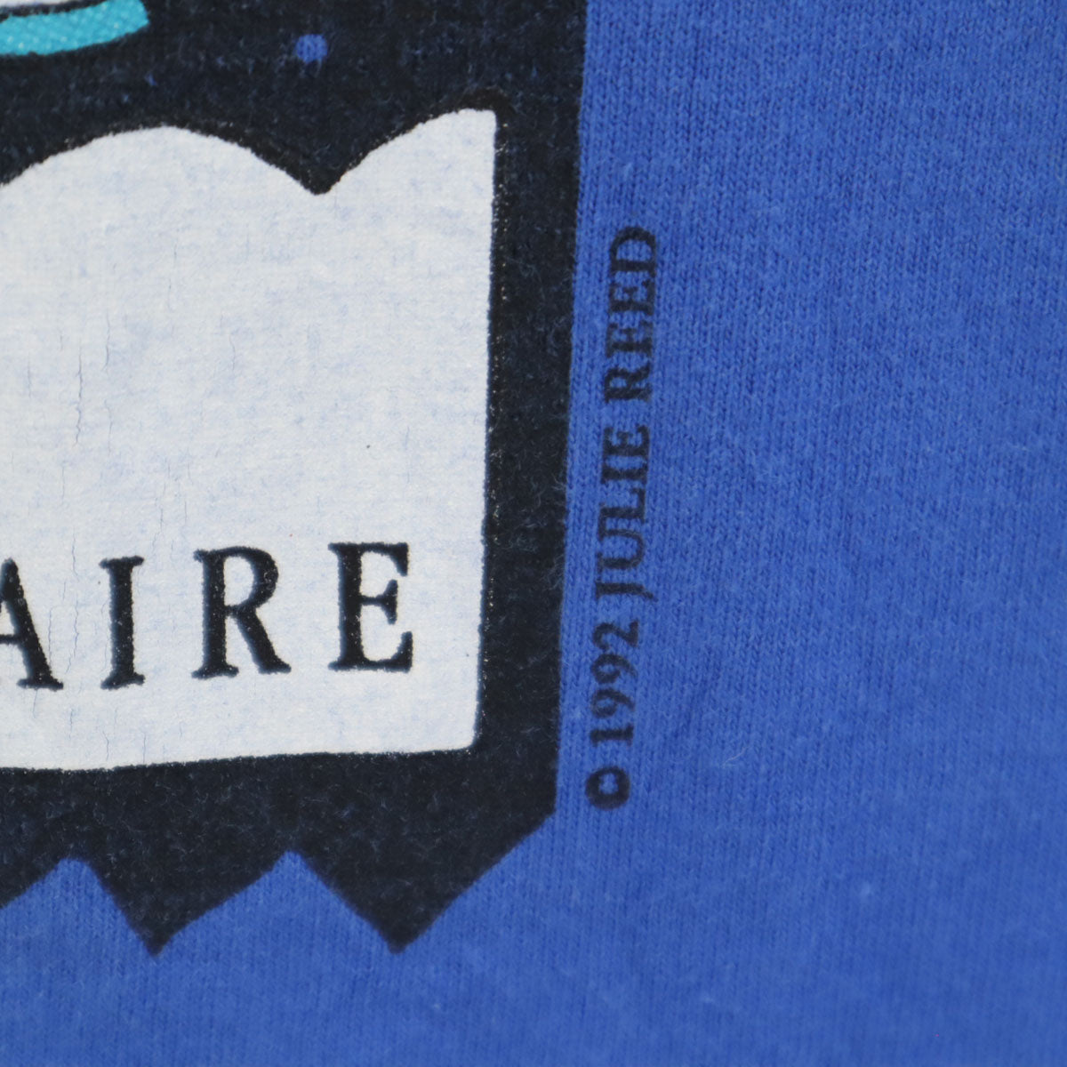 OLD オールド 90s プリント 半袖 Tシャツ ブルー シングルステッチ メンズ