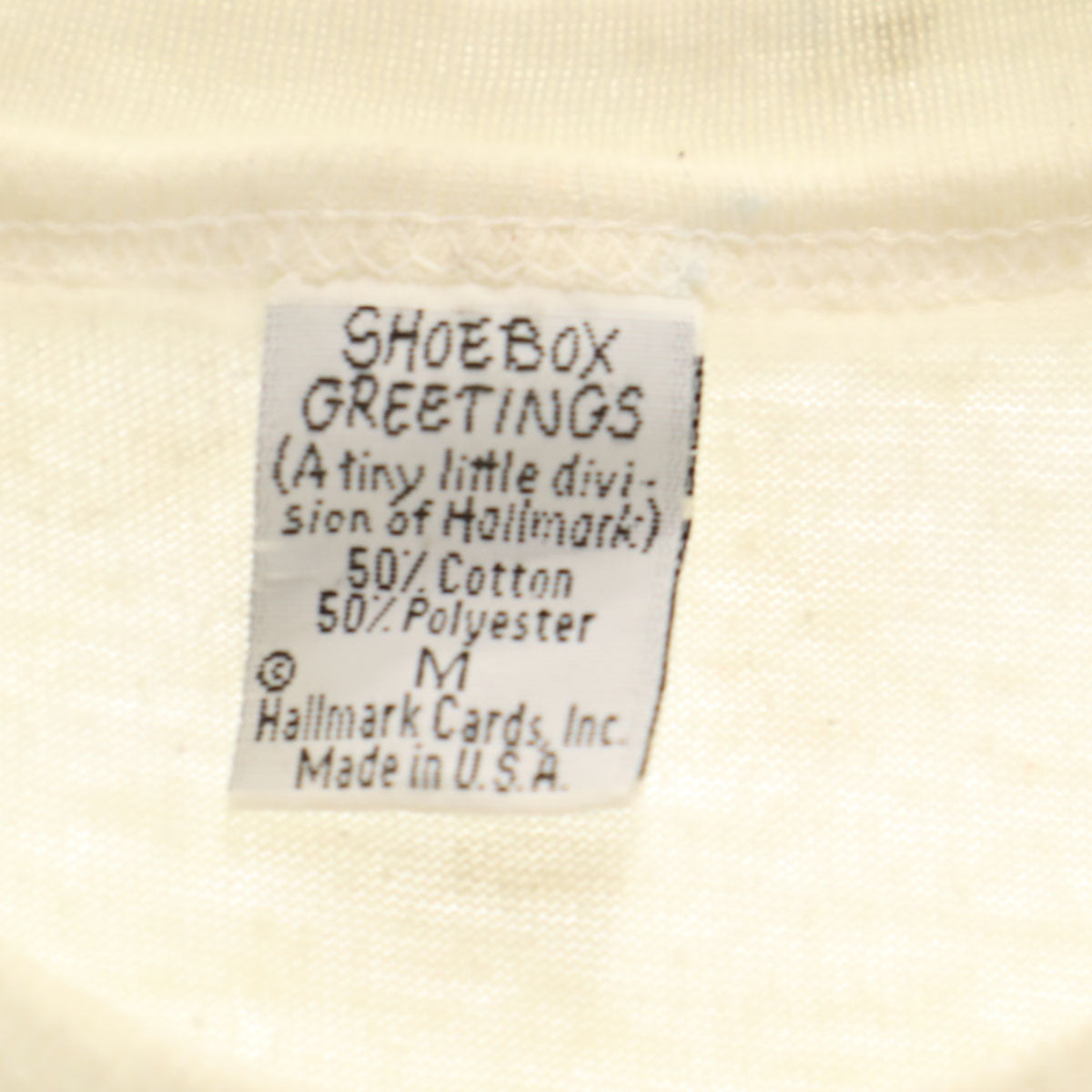 SHOEBOX GREETINGS 90s USA製 オールド 半袖 Tシャツ M ホワイト シングルステッチ メンズ
