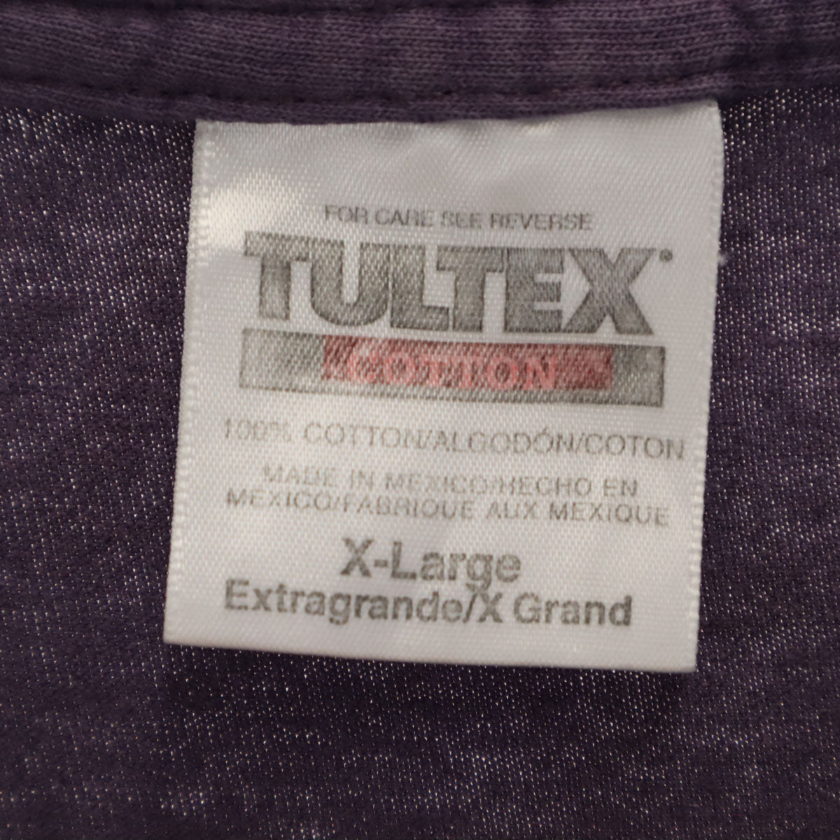 TULTEX タルテックス 90s 00s オールド 半袖 Tシャツ XL パープル メンズ